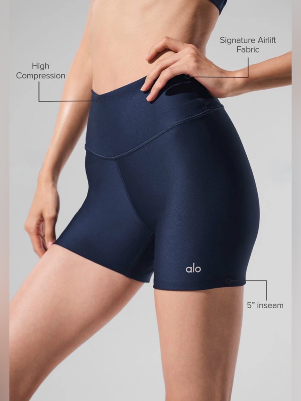 ALO Airlift Energy Shorts - Navy - NWT - Small